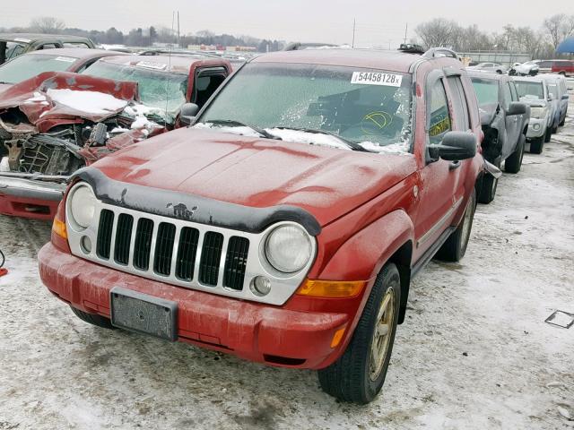 1J4GL58K86W127037 - 2006 JEEP LIBERTY LI RED photo 2