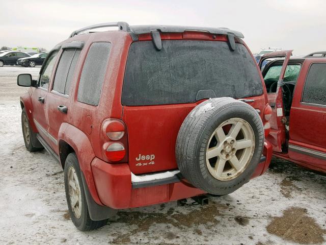 1J4GL58K86W127037 - 2006 JEEP LIBERTY LI RED photo 3