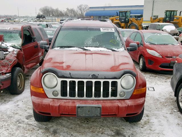 1J4GL58K86W127037 - 2006 JEEP LIBERTY LI RED photo 9