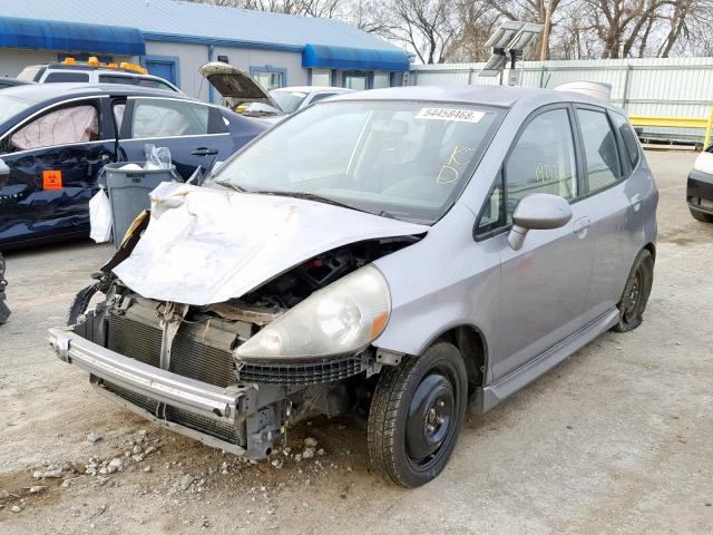 JHMGD38638S027303 - 2008 HONDA FIT SPORT GRAY photo 2