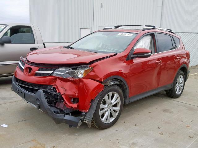 JTMDFREV2DD017888 - 2013 TOYOTA RAV4 LIMIT RED photo 2