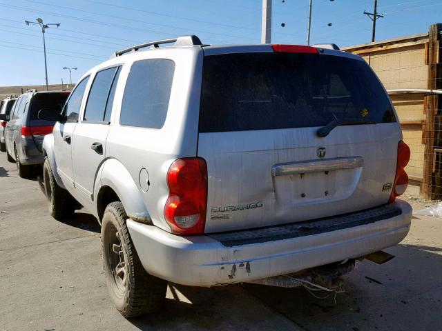 1D4HB48D05F549362 - 2005 DODGE DURANGO SL SILVER photo 3