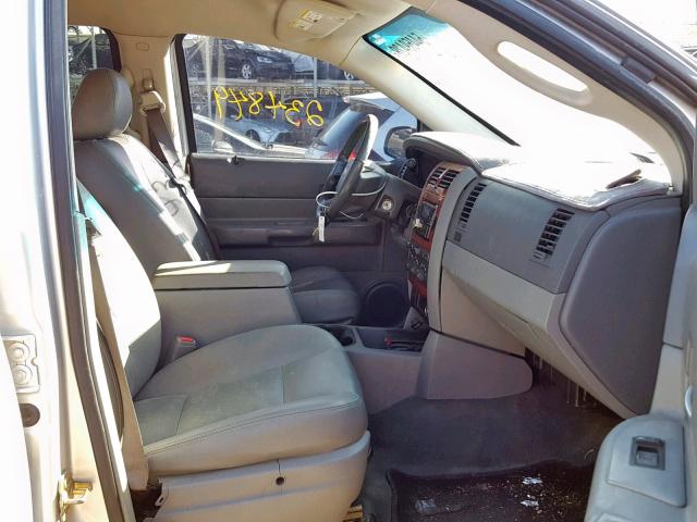 1D4HB48D05F549362 - 2005 DODGE DURANGO SL SILVER photo 5