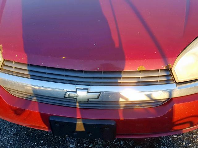 1G1ZU64865F207102 - 2005 CHEVROLET MALIBU MAX მუქწითელი ფოტო 9