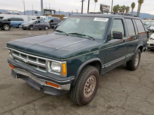 1GNDT13W6R2169883 - 1994 CHEVROLET BLAZER S10 GREEN photo 2