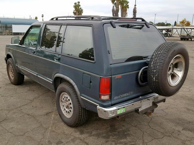 1GNDT13W6R2169883 - 1994 CHEVROLET BLAZER S10 GREEN photo 3