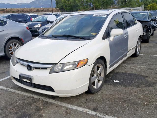 2HGFA16998H513548 - 2008 HONDA CIVIC EXL WHITE photo 2