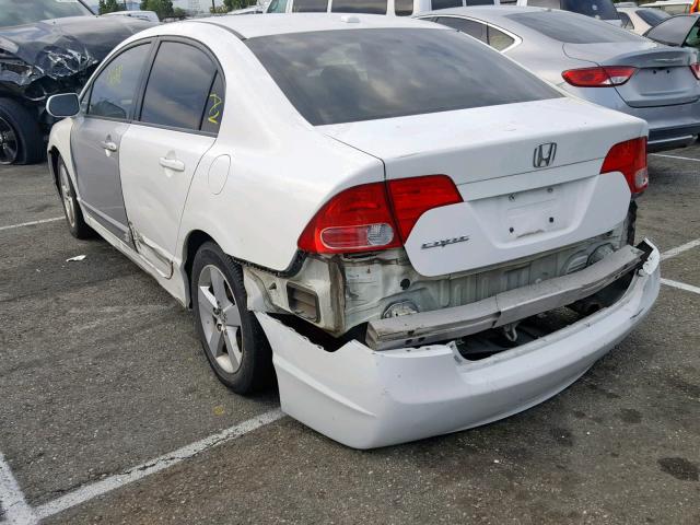 2HGFA16998H513548 - 2008 HONDA CIVIC EXL WHITE photo 3