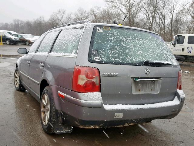 WVWVD63B44E060642 - 2004 VOLKSWAGEN PASSAT GLS GRAY photo 3