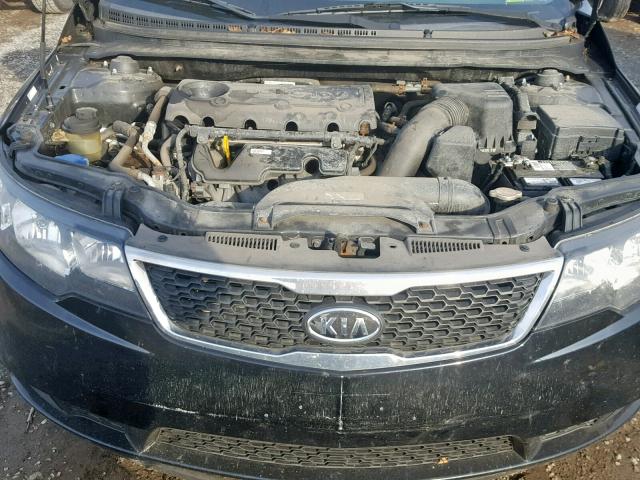 KNAFU4A24C5499234 - 2012 KIA FORTE EX BLACK photo 7