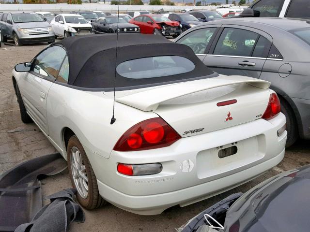 4A3AE45G91E181846 - 2001 MITSUBISHI ECLIPSE SP WHITE photo 3