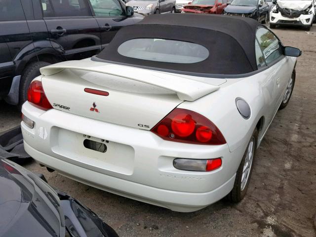 4A3AE45G91E181846 - 2001 MITSUBISHI ECLIPSE SP WHITE photo 4