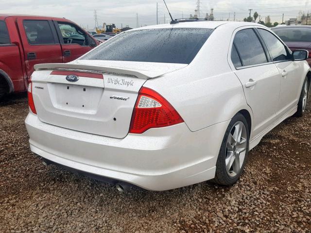 3FAHP0KC9CR225355 - 2012 FORD FUSION SPO WHITE photo 4