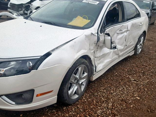 3FAHP0KC9CR225355 - 2012 FORD FUSION SPO WHITE photo 9