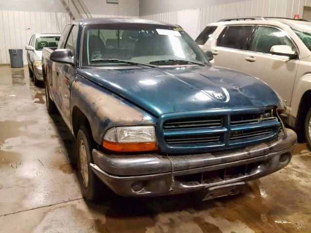 1B7GL22X1WS536951 - 1998 DODGE DAKOTA GREEN photo 1