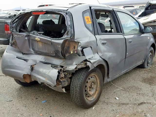 KL1TD66697B748669 - 2007 CHEVROLET AVEO BASE Gümüş foto 4