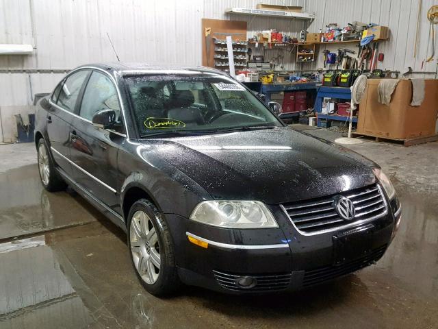 WVWAD63B05E000356 - 2005 VOLKSWAGEN PASSAT GLS BLACK photo 1