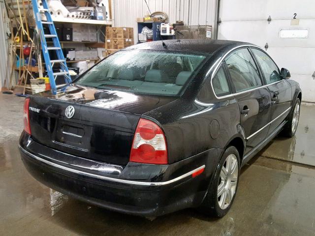 WVWAD63B05E000356 - 2005 VOLKSWAGEN PASSAT GLS BLACK photo 4