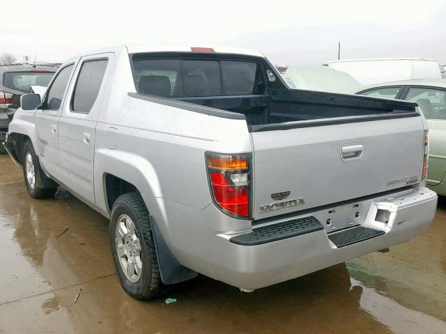 2HJYK16438H508401 - 2008 HONDA RIDGELINE SILVER photo 3