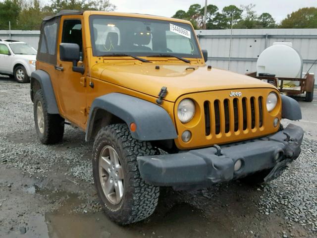 1C4AJWAG4EL275375 - 2014 JEEP WRANGLER S ORANGE photo 1