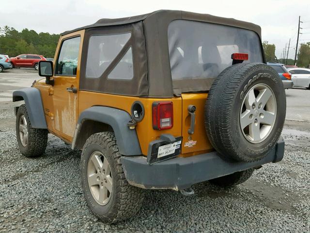 1C4AJWAG4EL275375 - 2014 JEEP WRANGLER S ORANGE photo 3