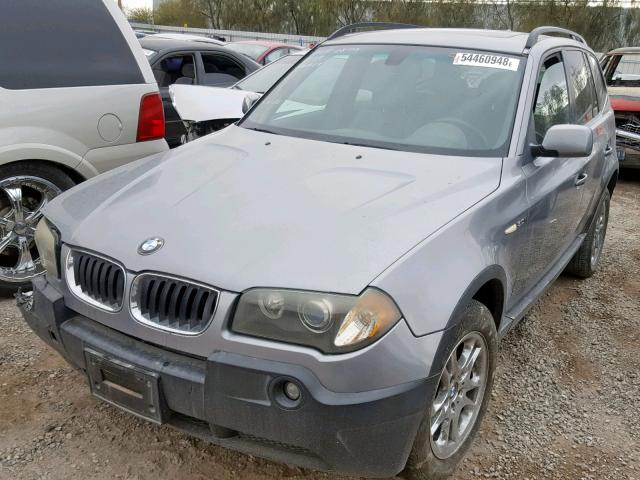 WBXPA93494WA64724 - 2004 BMW X3 3.0I SILVER photo 2