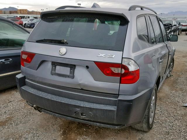 WBXPA93494WA64724 - 2004 BMW X3 3.0I SILVER photo 4