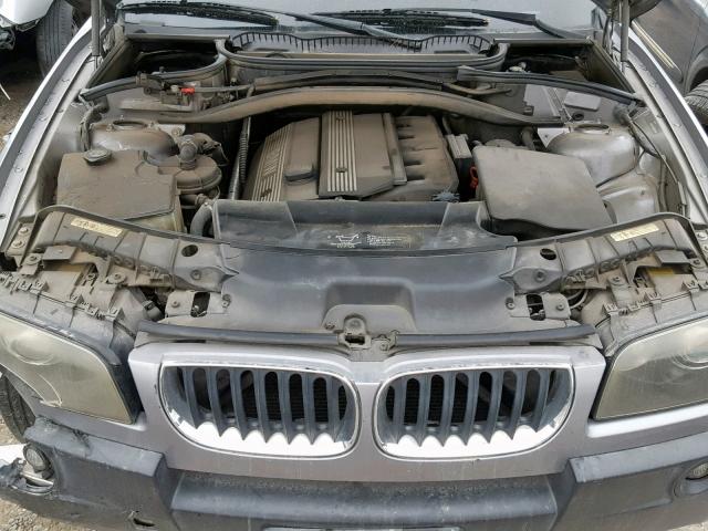 WBXPA93494WA64724 - 2004 BMW X3 3.0I SILVER photo 7