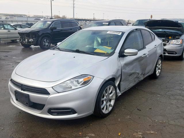 1C3CDFBA0DD318293 - 2013 DODGE DART SXT SILVER photo 2