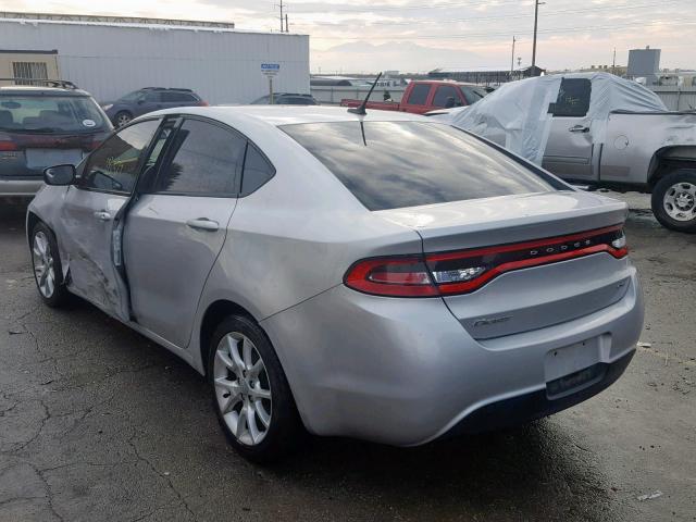 1C3CDFBA0DD318293 - 2013 DODGE DART SXT SILVER photo 3