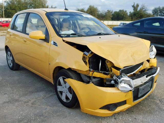 KL1TD66E19B626124 - 2009 CHEVROLET AVEO LS YELLOW photo 1