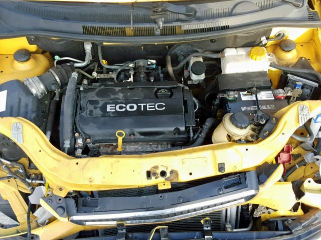 KL1TD66E19B626124 - 2009 CHEVROLET AVEO LS YELLOW photo 7