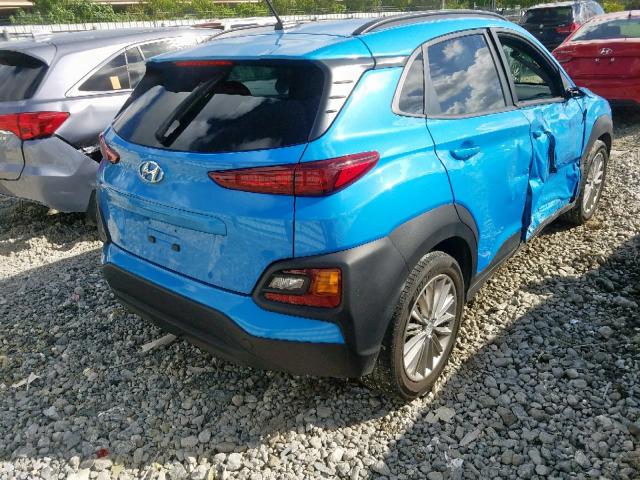 KM8K22AA4JU071570 - 2018 HYUNDAI KONA SEL BLUE photo 4