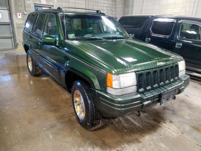 1J4GZ78Y2TC242986 - 1996 JEEP GRAND CHER GREEN photo 1