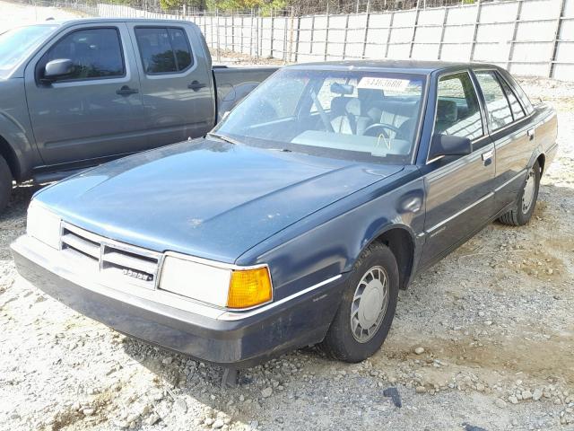 2B3CB56U4LH703357 - 1990 DODGE MONACO LE BLUE photo 2