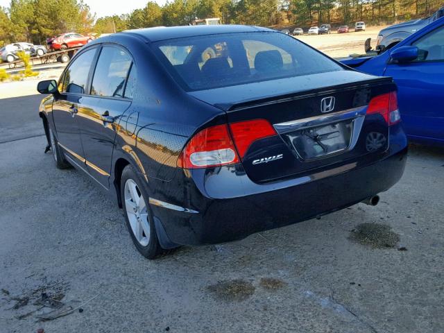 2HGFA16639H316477 - 2009 HONDA CIVIC BLACK photo 3