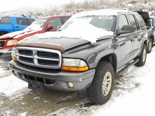 1B4HS48N62F135114 - 2002 DODGE DURANGO SL GRAY photo 2