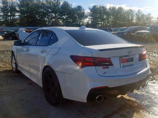 19UUB2F63JA009484 - 2018 ACURA TLX TECH+A WHITE photo 3