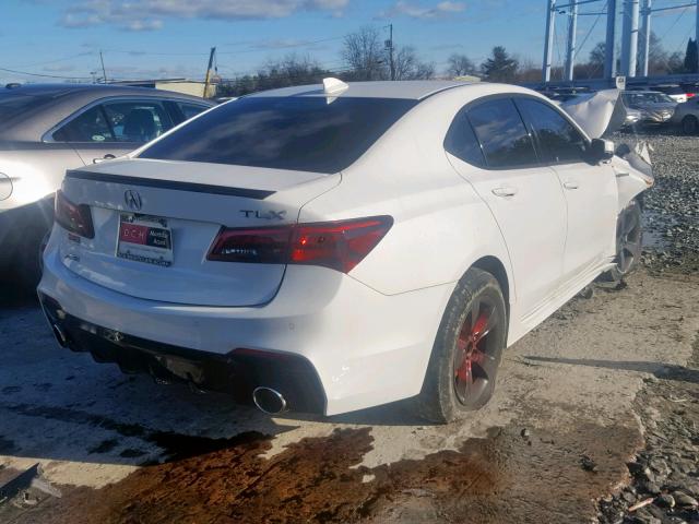 19UUB2F63JA009484 - 2018 ACURA TLX TECH+A WHITE photo 4