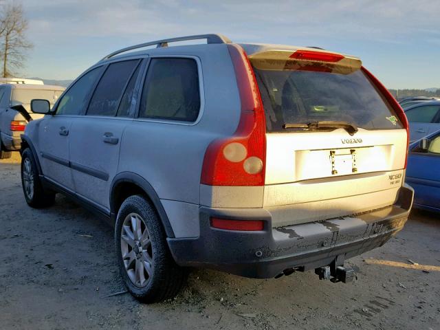 YV1CZ91H831019562 - 2003 VOLVO XC90 T6 SILVER photo 3