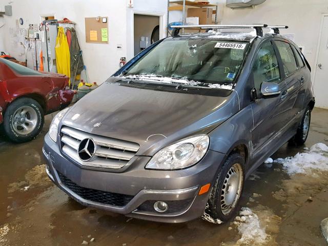 WDDFH3DB5BJ649599 - 2011 MERCEDES-BENZ B200 GRAY photo 2