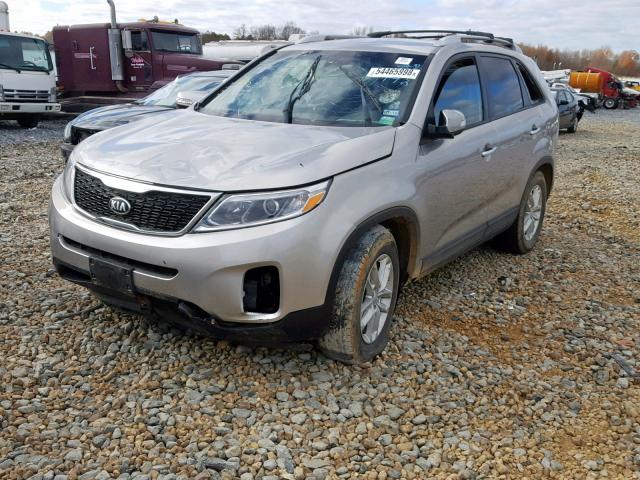 5XYKT4A61EG534426 - 2014 KIA SORENTO LX SILVER photo 2