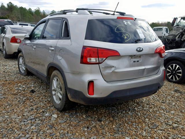 5XYKT4A61EG534426 - 2014 KIA SORENTO LX SILVER photo 3