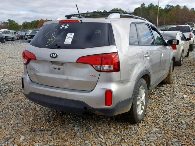 5XYKT4A61EG534426 - 2014 KIA SORENTO LX SILVER photo 4