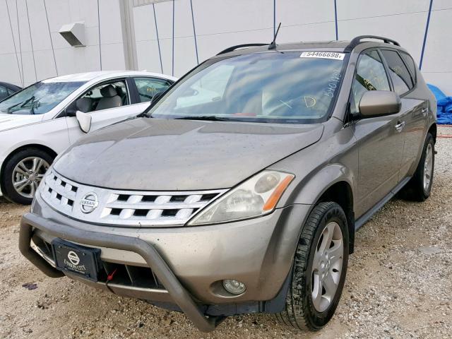 JN8AZ08W34W309407 - 2004 NISSAN MURANO SL BROWN photo 2