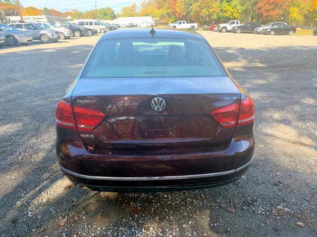 1VWBN7A3XDC128453 - 2013 VOLKSWAGEN PASSAT SE MAROON photo 5