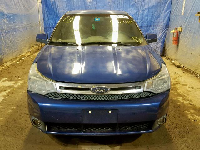 1FAHP36N89W243672 - 2009 FORD FOCUS SES BLUE photo 9