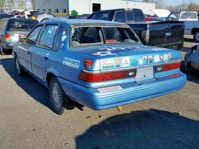 1MEPM36X1PK617770 - 1993 MERCURY TOPAZ GS BLUE photo 3