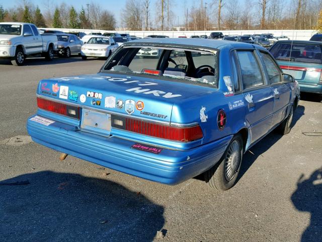 1MEPM36X1PK617770 - 1993 MERCURY TOPAZ GS BLUE photo 4