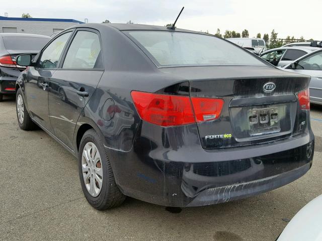 KNAFU4A20B5419278 - 2011 KIA FORTE EX BLACK photo 3